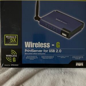 Cisco Wireless-G PrintServer for USB 2.0 - Black and Blue